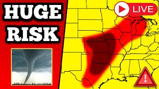 IMPORTANT Tornado Outbreak Today Update  Strong Tornadoes Likely [upl. by Beret]