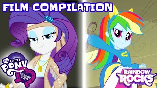 Equestria Girls  FULL FILMS Rainbow Rocks amp Equestria Girls  My Little Pony MLPEG  2 HOURS [upl. by Adelpho]