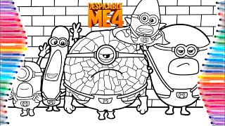 Despicable Me 4 Assemble The Mega Minions Coloring Pages [upl. by Ettenajna]