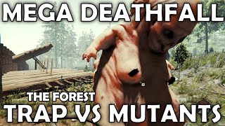 Mega Deathfall Trap Verses Mutants  The Forest Survival Game [upl. by Nottus]