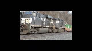 Norfolk Southern 8070 Leading 9712 Trailing Unit Dash 9 Pittsburgh Main Friendly Horn Salute [upl. by Cofsky786]