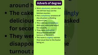 Adverb of degree in English Grammar shorts [upl. by Aimekahs]