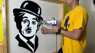 RUG TUFTING ASMR  CHARLIE CHAPLIN RUG START TO FINISH [upl. by Dagall948]