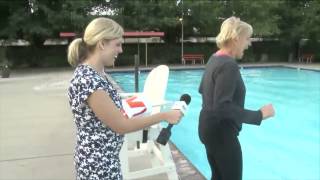 Photographer Shoves Reporter into Swimming Pool quotLivequot [upl. by Ysle862]