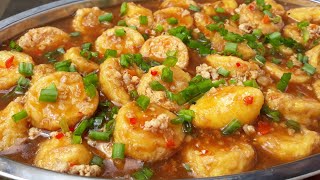 Japanese Tofu with Minced Chicken  Resepi Tofu Telur  Chinese style recipe [upl. by Dijam532]