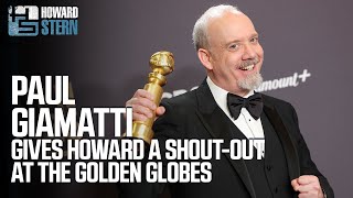 Paul Giamatti Gives Howard a ShoutOut at the Golden Globes [upl. by Ahsaeyt261]