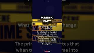 What is Locards exchange principle  forensicscience forensics criminalinvestigation [upl. by Adnowat787]