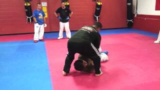 How to do a Shotokan Karate  MMA  Grappling  Arm bar Key lock Clinch Take down Leg sweep [upl. by Hortensia]