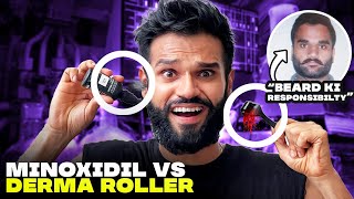 Minoxidil vs Derma Roller For Fast Beard Growth  How To Grow Beard  BeYourBest Grooming San Kalra [upl. by Aerdnaed172]