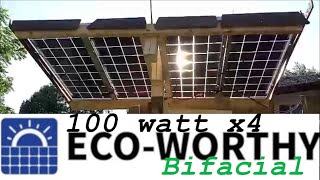 EcoWorthy 4x100W Bifacial Array [upl. by Atoel]