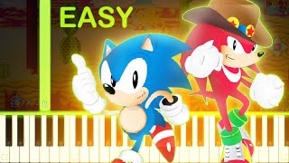 Mirage Saloon Act 2  SONIC MANIA  EASY Piano Tutorial [upl. by Felizio]