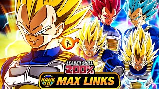 GREAT EZA LEVEL 10 LINKS 100 EZA TRANSFORMING BLUE VEGETA DBZ Dokkan Battle [upl. by Slyke]