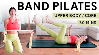 Upper Body amp Core Pilates Workout with a Long Resistance Band 30 Mins  Pilates Mini Flows [upl. by Arthur142]