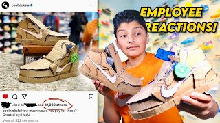 Making CARDBOARD Jordan 1s then WEARING it in public [upl. by Kalam]