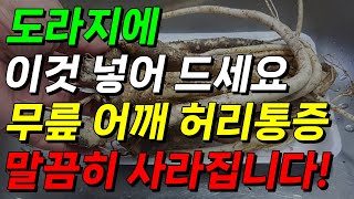 도라지에 이것 넣어 먹으면 어깨 무릎 허리통증 싹 사라집니다 어깨통증 무릎통증 허리통증에 좋은 음식 도라지 효능 [upl. by Ayotas671]