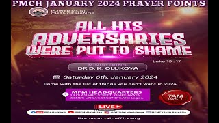 MFM PMCH JANUARY 2024 Prayer Points COMMAND THE YEAR DR DK OLUKOYA MFM [upl. by Anabelle]