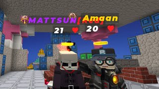 Playing BedWars with Amaan BG Blockman Go Youtuber [upl. by Adlesirhc303]