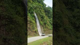 A beautiful waterfall on the highway between Samtse and Phuntsholing Bhutan [upl. by Pyotr]