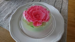 How to Make 3d Jelly Cake  Jelly Art  Prosecco and Strawberry Flavour Jelly [upl. by Enivid]