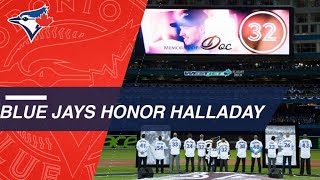 Blue Jays remember Roy Halladay on Opening Day [upl. by Lleval]