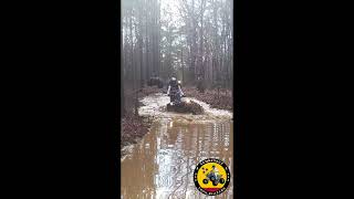 2021 CanAm Renegade 570 XMR doing a wonderful job ripping through a mud hole at Franklin Forest TN [upl. by Alesig73]