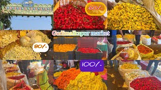 Gudimalkapur Market Flowers Prices Nov 11th 2023 flowermarket hyderabad gudimalkapur Diwali [upl. by Ahsinawt]