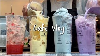 Sub🌈알록달록이들🌈  음료 주제에 이렇게 이쁘다니🤦🏻‍♀️  cafe vlog  카페 브이로그  더리터  asmr [upl. by Euqinomod666]