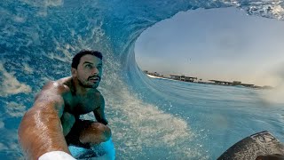 DESCOBRI UMA NOVA ONDA NA PISCINA DE ONDAS  SURFLAND [upl. by Lenard575]