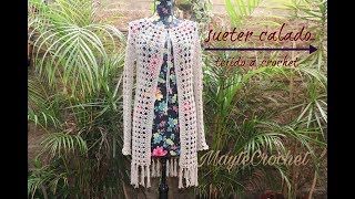 Suéter Perla a crochet parte1 [upl. by Fedak]