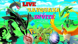 MEGA RAYQUAZA RAID DAY EVENT INVITE LIVE  HoOH amp Mega Tyranitar Invita  Pokemon go live [upl. by Sarge]