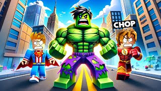 ROBLOX CHOP AND FROSTY BECOME HULK IN SUPER HERO TYCOON [upl. by Blank215]