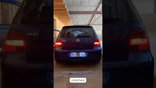 COLD START golf 4 R32 exhaust 89mm by ARP exhaust automobile golf garage ftown [upl. by Zahavi]