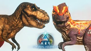 ALPHA JURASSIC REX vs ALPHASGIGACARCHAR and BRACHIO  Ark Ascended Battle Ep19 [upl. by Dnalsor]