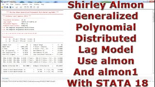 Shirley Almon Generalized Polynomial Distributed Lag Model Use almon And almon1 With STATA 18 [upl. by Anastasius]