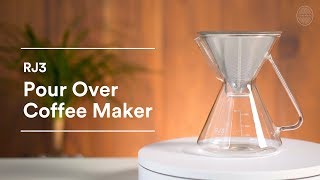 How to Brew Pour Over Coffee with RJ3 Pour Over Coffee Maker [upl. by Tabor]