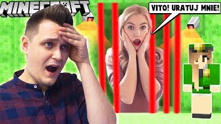 RATUJĘ MOJĄ DZIEWCZYNĘ Z SLIME WIĘZIENIA W MINECRAFT  Vito i Bella [upl. by Seton201]