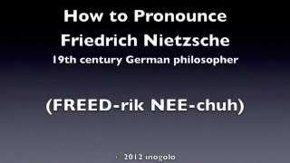 How to pronounce Nietzsche [upl. by Staw91]