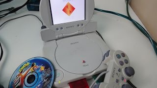 PSone slim with lcd review  how to use the lcd with other systems TECH [upl. by Ho305]