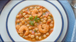 GARBANZOS con LANGOSTINOS un guiso con MUCHO SABOR [upl. by Eiramnaej225]