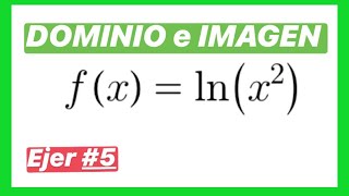 Dominio e Imagen de una función Ejemplo 5  MATEMATICA PREUNIVERSITARIA [upl. by Notneb997]