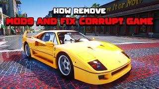 How to Delete ALL MODS EASY Fresh START  GTA 5 MODS [upl. by Avraham948]