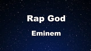 Karaoke♬ Rap God  Eminem 【No Guide Melody】 Instrumental [upl. by Lilli]