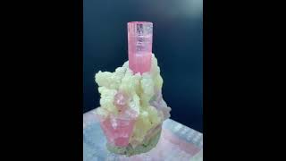 Pink Tourmaline Crystals with Albite [upl. by Alah]