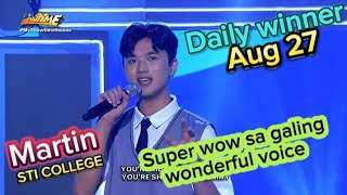 MARTIN DAILY WINNER TAWAG NG TANGHALAN  showtimeonlineu subscribe [upl. by Hildegarde]