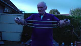 Old expander man 1  chest expander strength training [upl. by Judith]