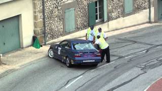 BMW M3 tentative de drift glisse  crash trottoircc Châteauneuf de Galaure 26Hill Climb by dds [upl. by Cam785]