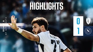 Highlights  Empoli  Napoli 01  Serie A  8ª giornata [upl. by Nilde]