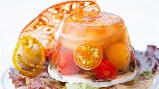 Shrimp Tomato Goat Cheese Aspic  How to Make Aspic  Meat Jelly Aspic Recipe [upl. by Auqinahc]