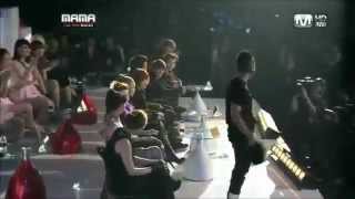 MAMA 2010 Taeyang Kiss Dara from 2NE1 HD YouTube flv [upl. by Abigail]