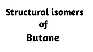 Draw structural isomers of butane [upl. by Siward321]